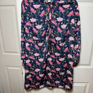 Old Navy Women's Dress Long Sleeve Floral Colorful Knee Length M Secretary